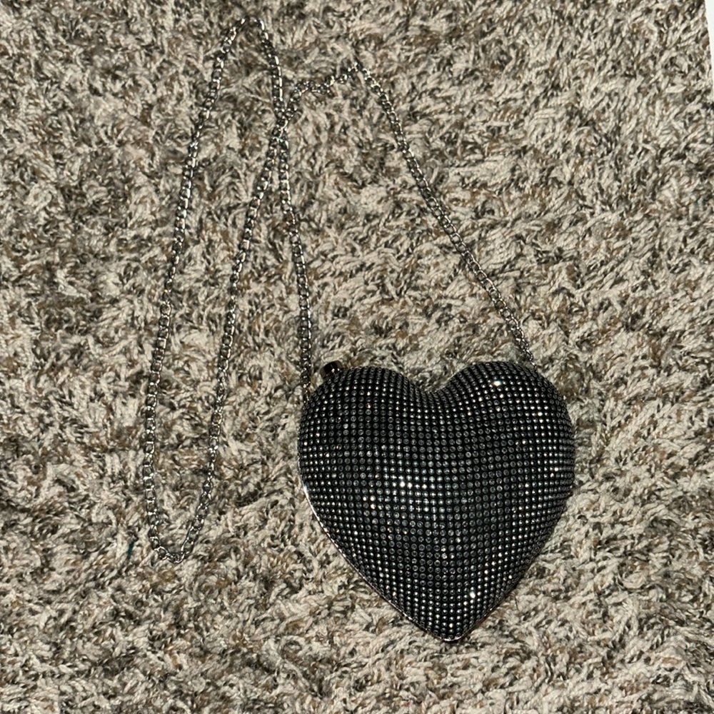 Badgley Mischka Rhinestone Heart Purse